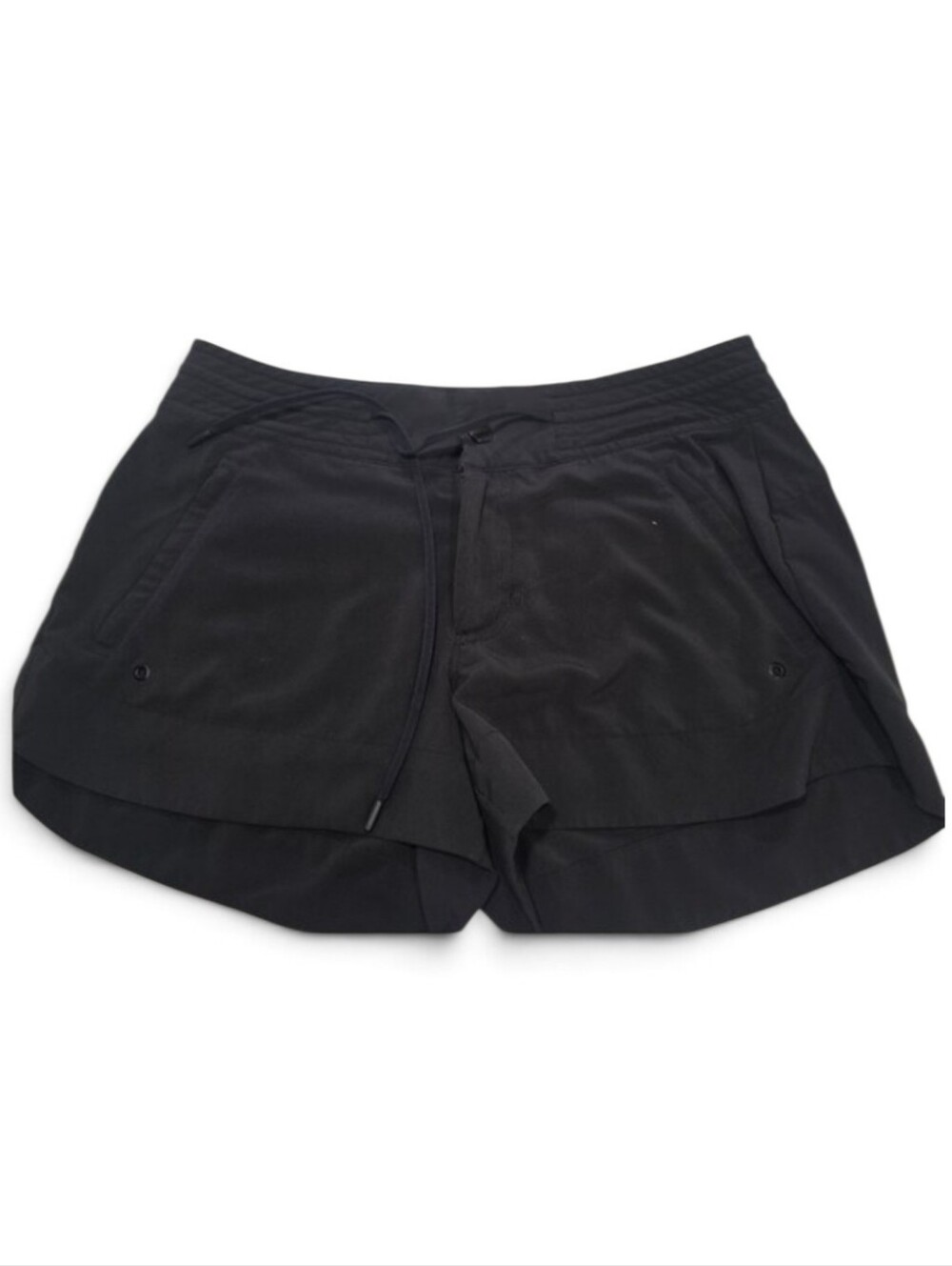 Athleta Black Athletic Drawcord Performance Shorts Size 4 Nwot